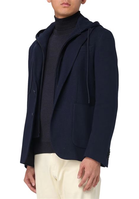 Jersey piqué hooded jacket MANUEL RITZ | suits Jacket | 3732G2798M 24369789